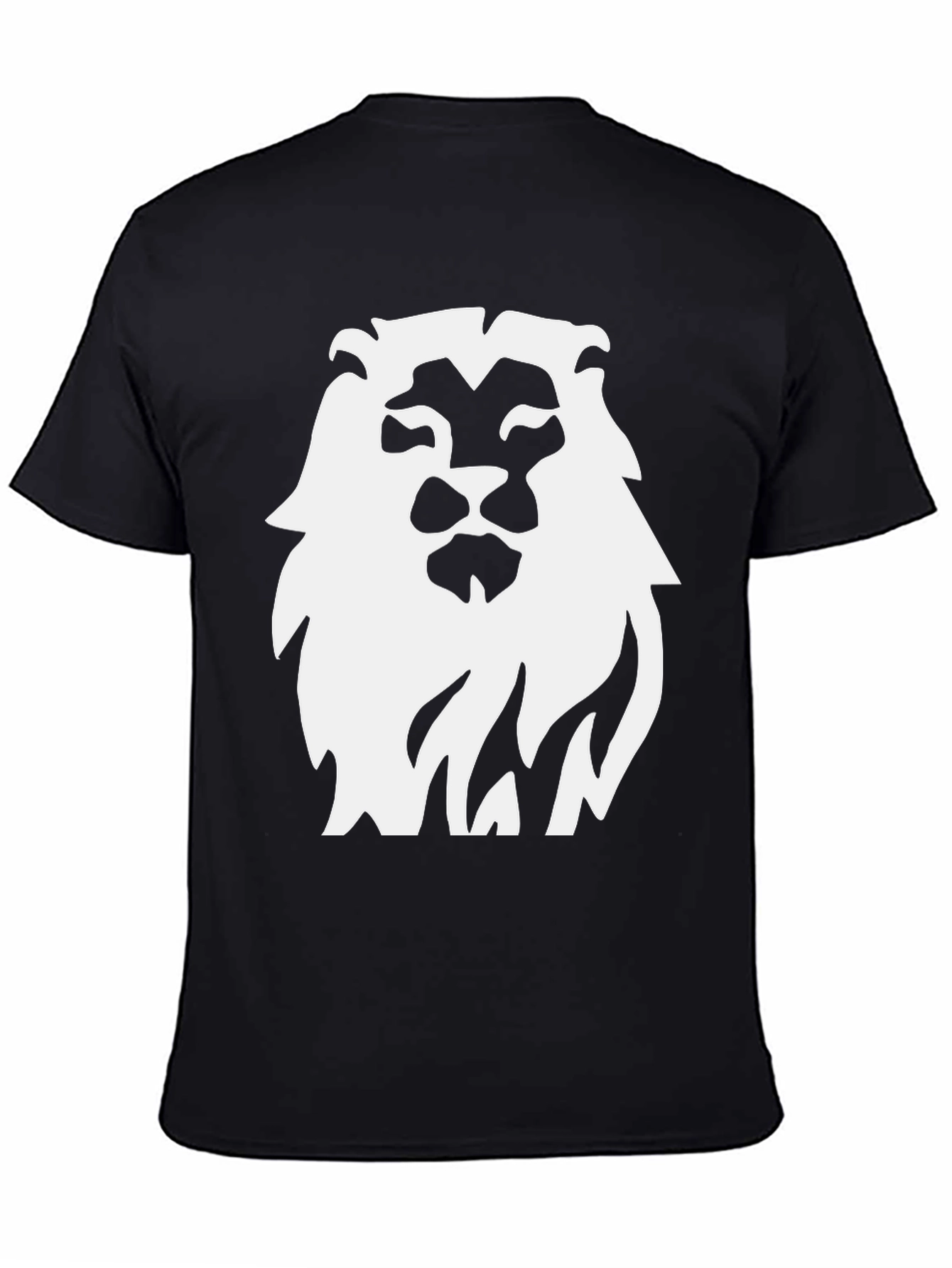 Bold Lion Graphic Tee - Classic Black Cotton Shirt