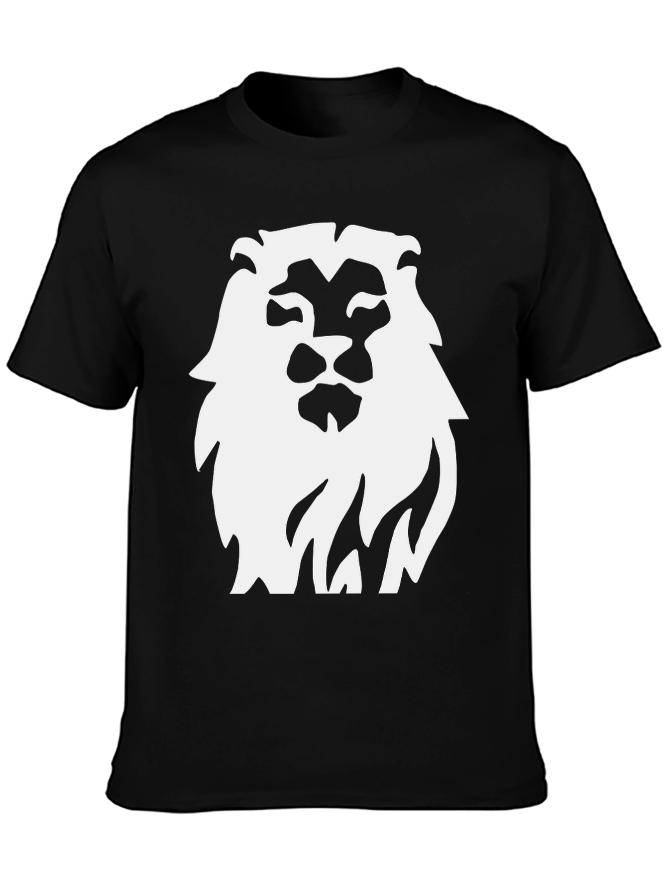 Bold Lion Graphic Tee - Classic Black Cotton Shirt