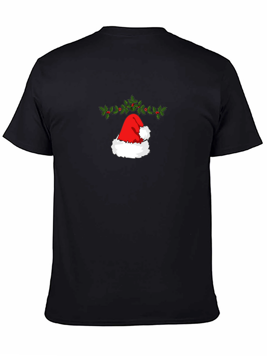 Festive Santa Hat Graphic Tee - Holiday Cheer