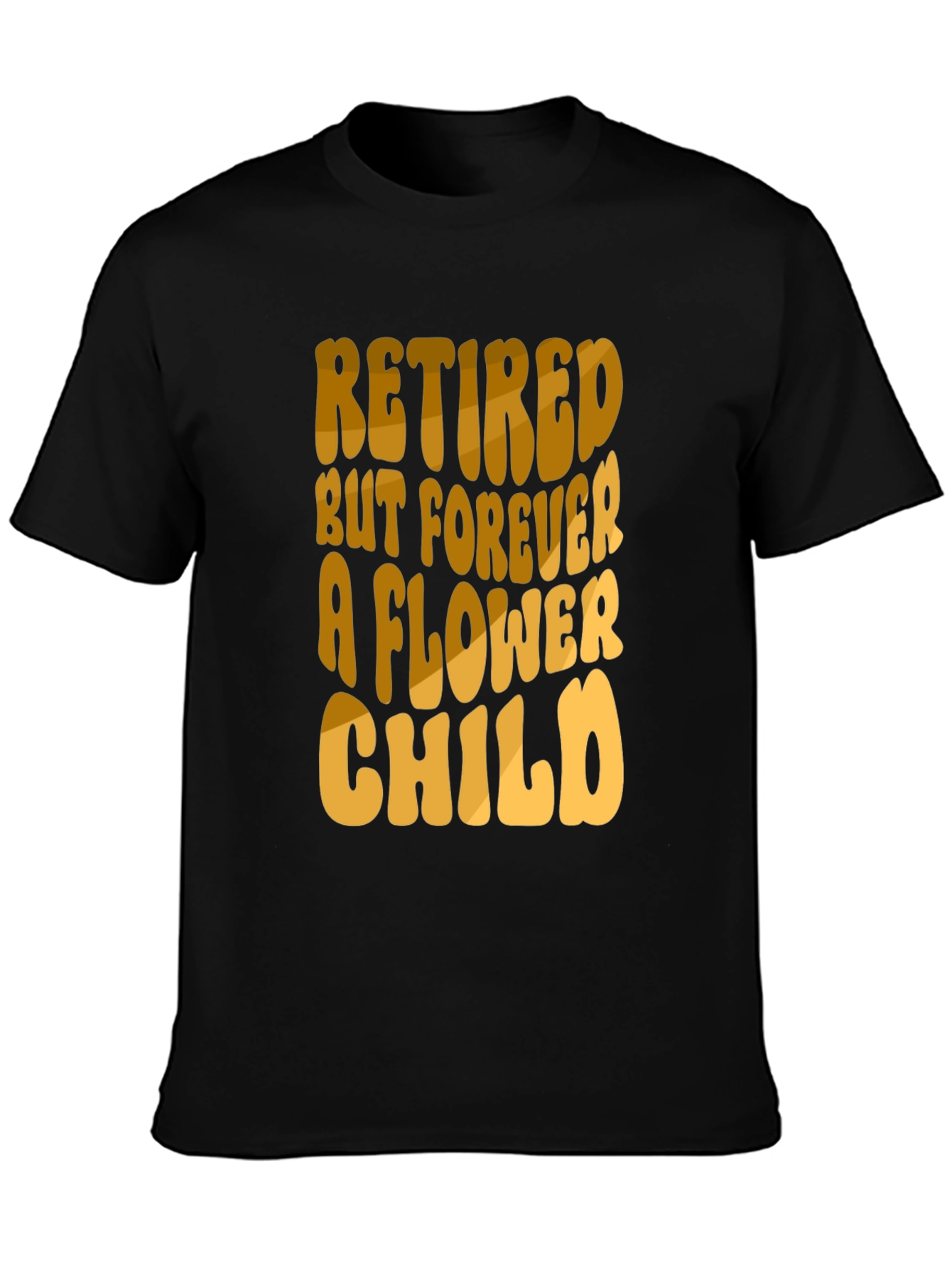 Retired Flower Child Black T-Shirt
