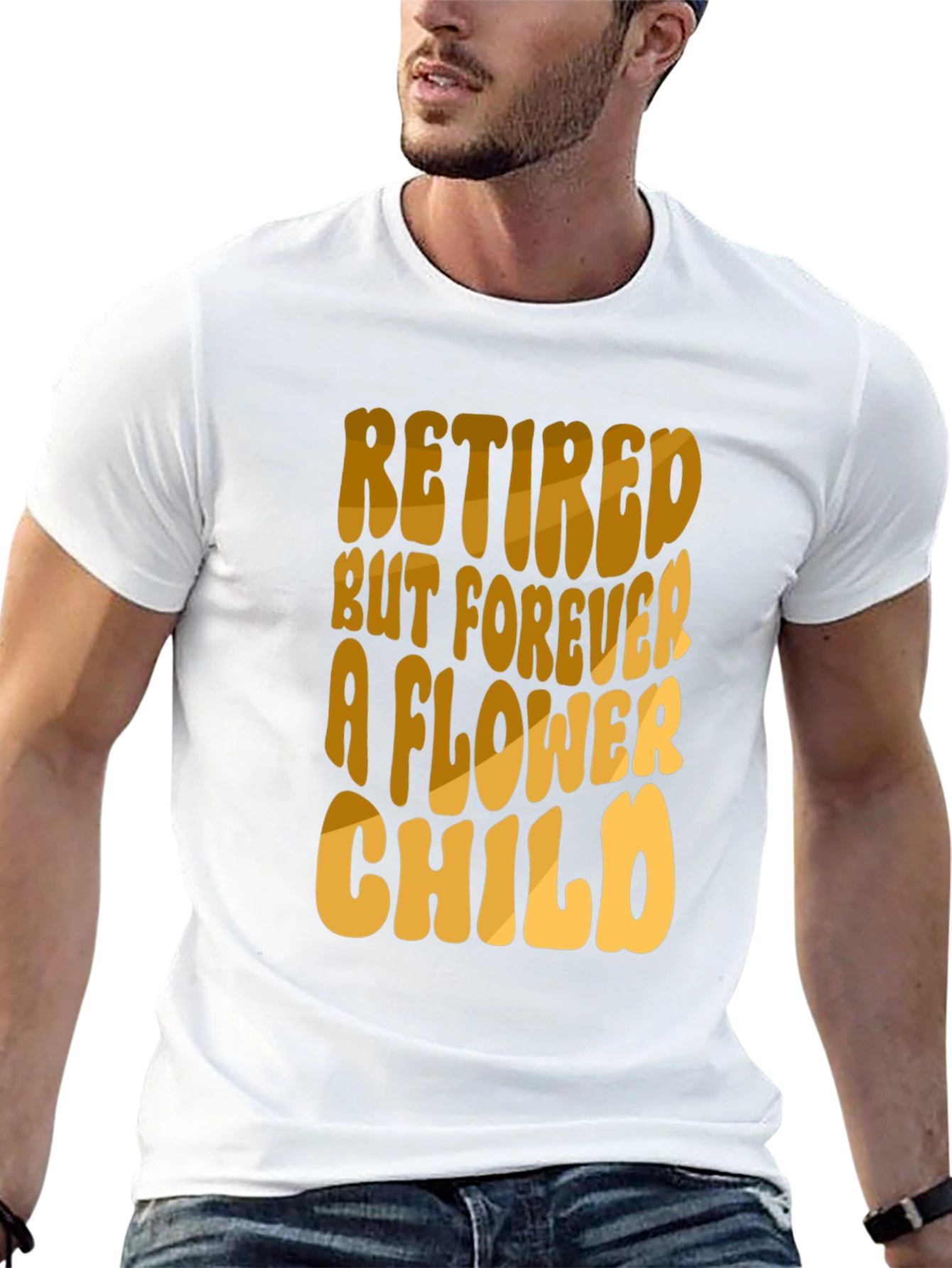 Retired Flower Child Black T-Shirt