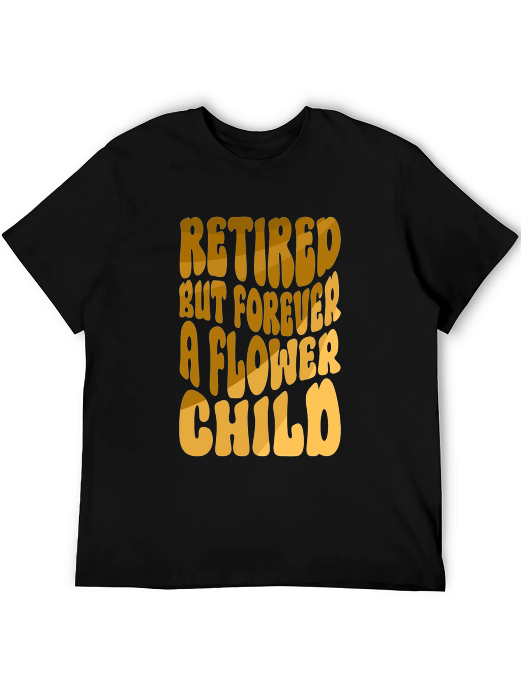 Retired Flower Child Black T-Shirt