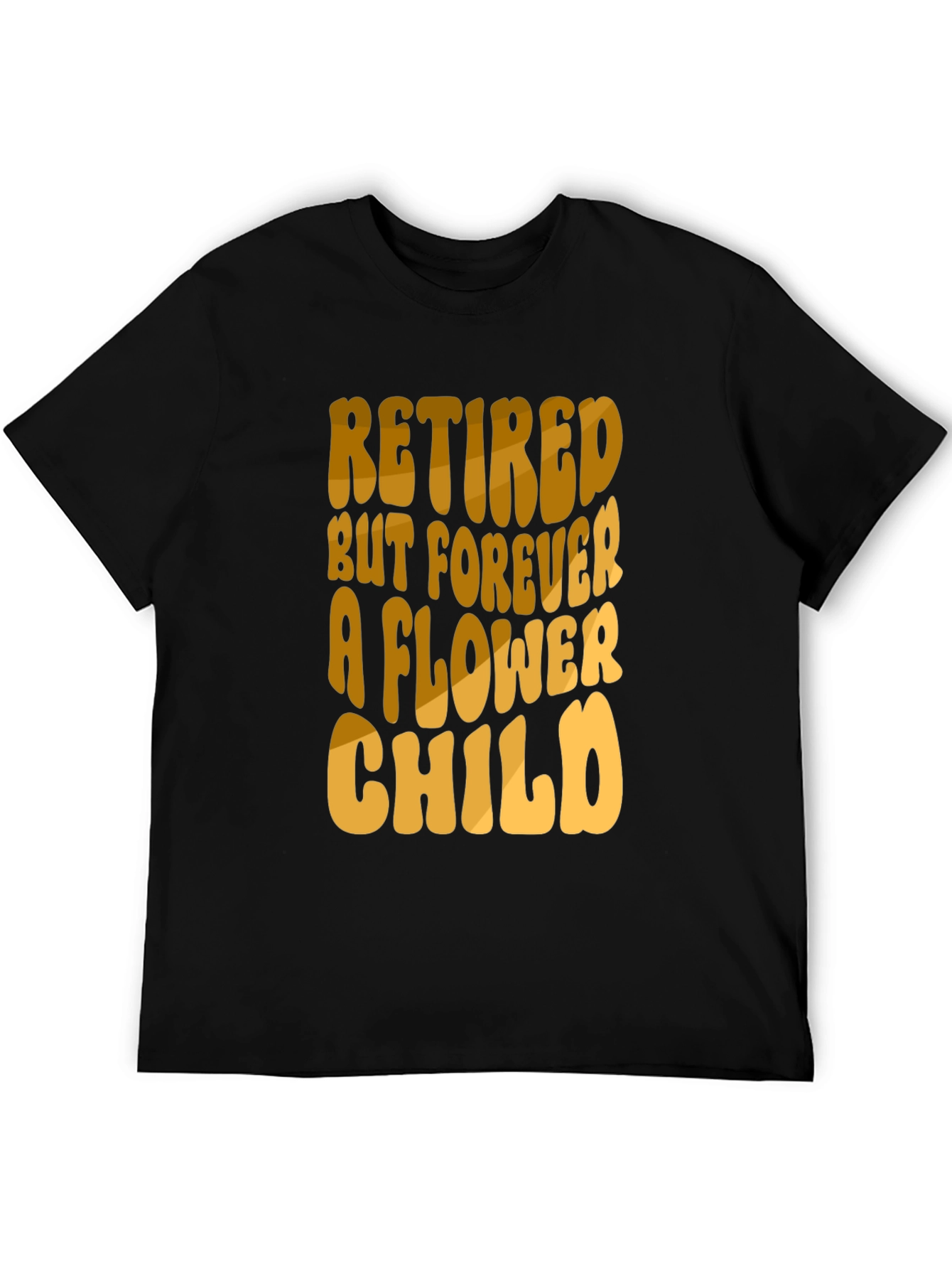 Retired Flower Child Black T-Shirt