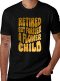 Retired Flower Child Black T-Shirt