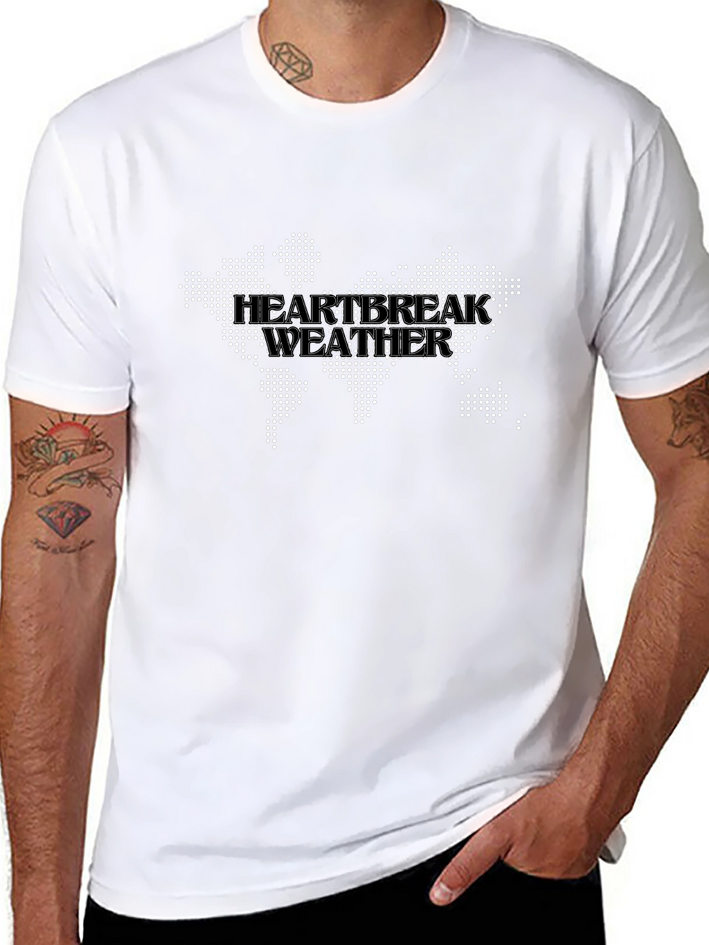 Heartbreak Weather World Map Graphic T-Shirt