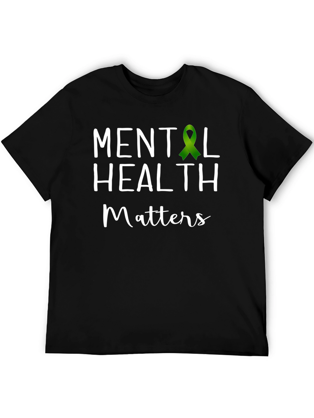 Mental Health Matters T-Shirt Green Ribbon
