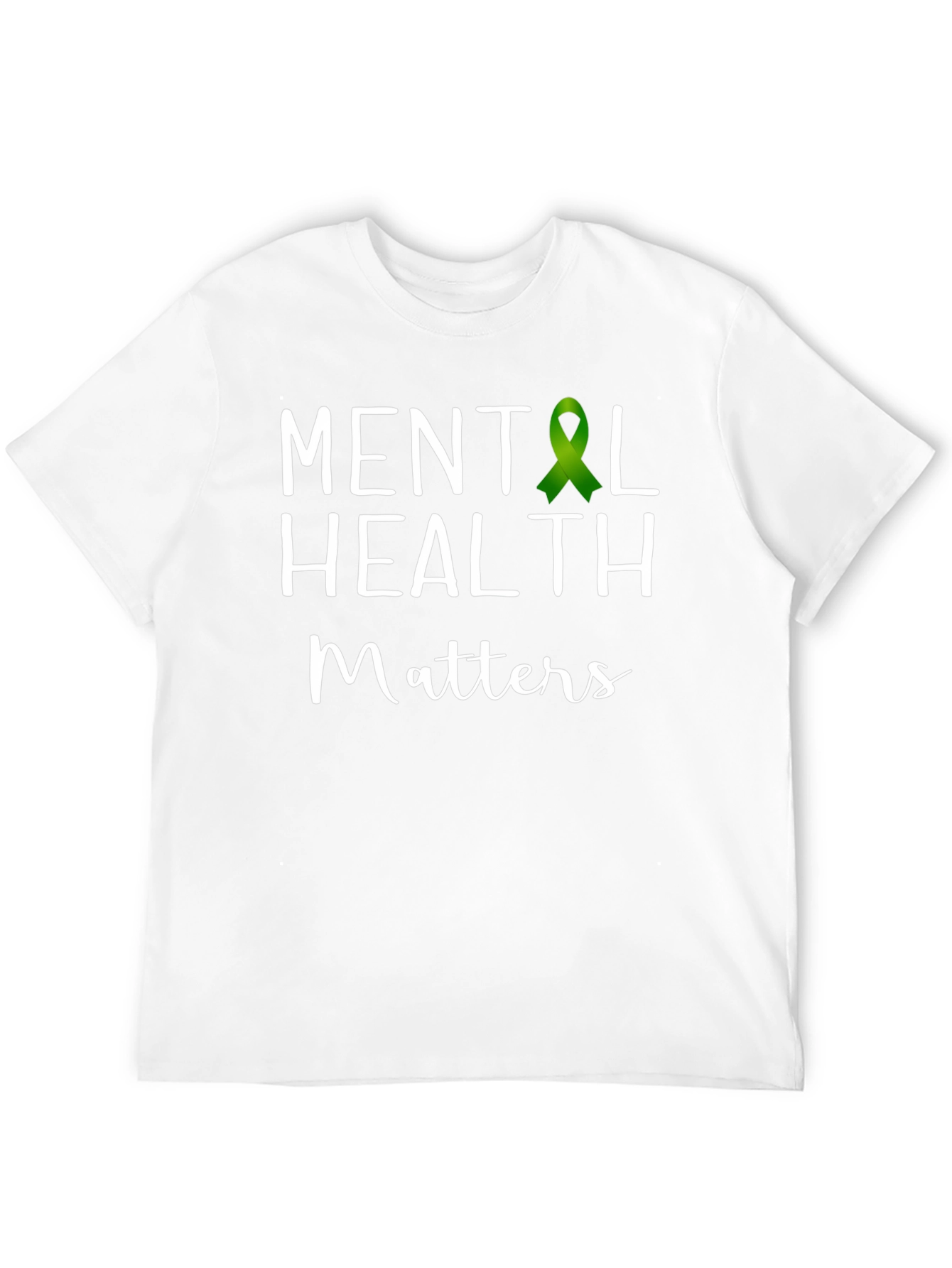Mental Health Matters T-Shirt Green Ribbon