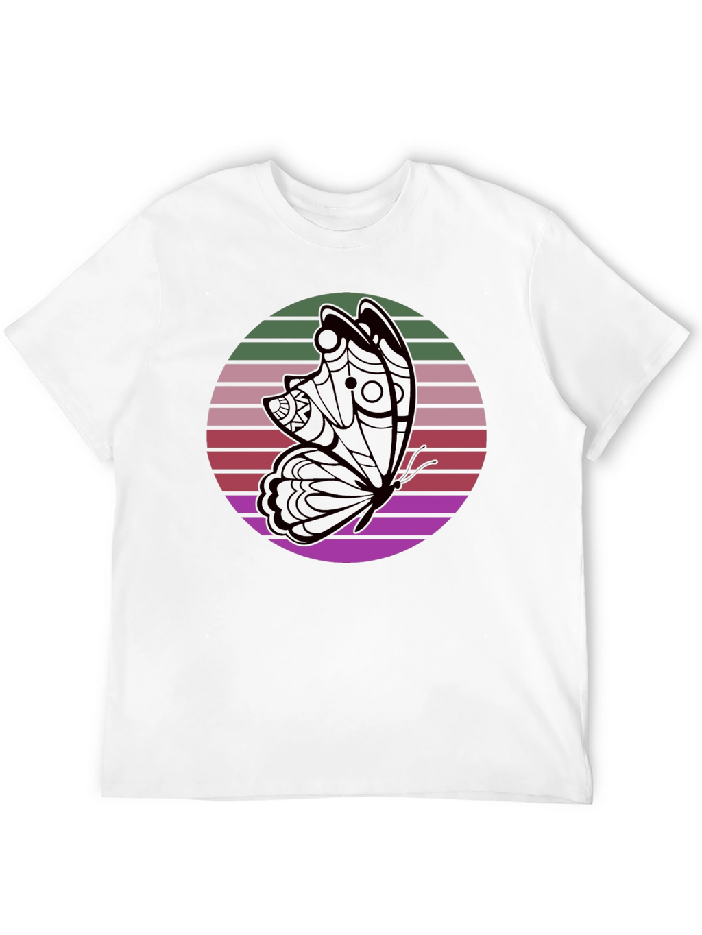 Retro Butterfly Black T-Shirt