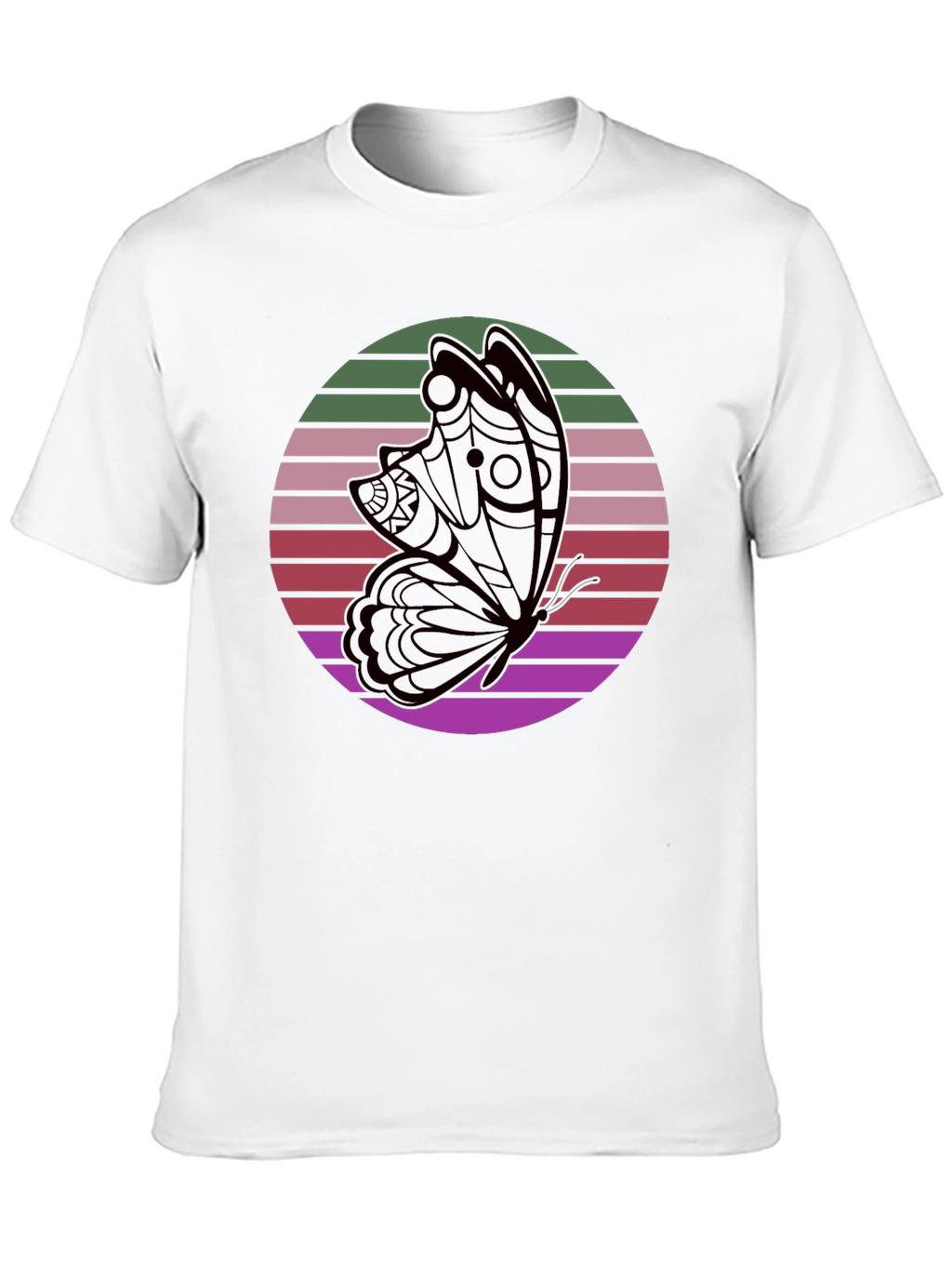 Retro Butterfly Black T-Shirt