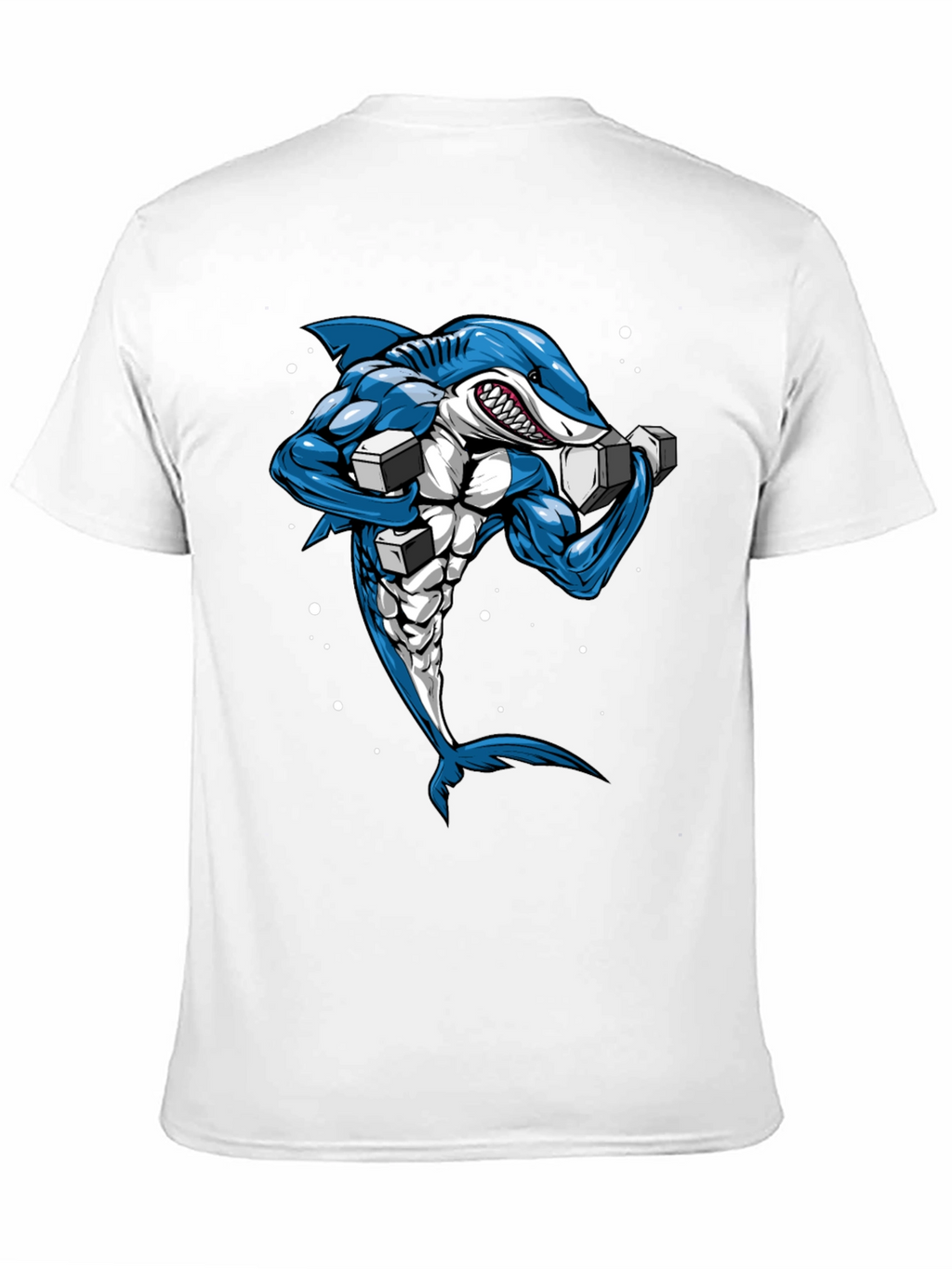 Muscle Shark Graphic Tee - Black Cotton T-Shirt