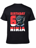 6th Birthday Ninja Shark T-Shirt
