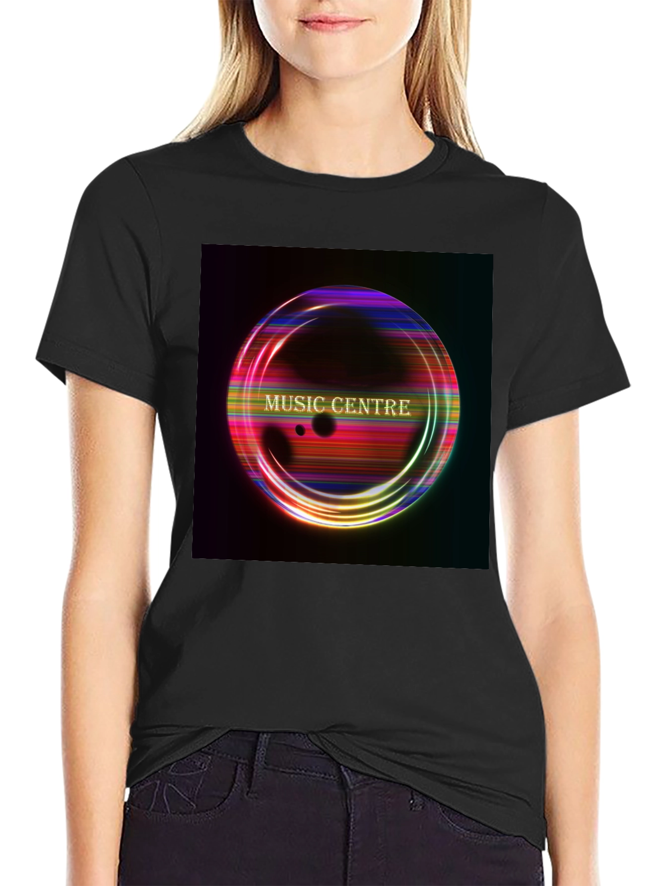 Music Centre Graphic Black T-Shirt