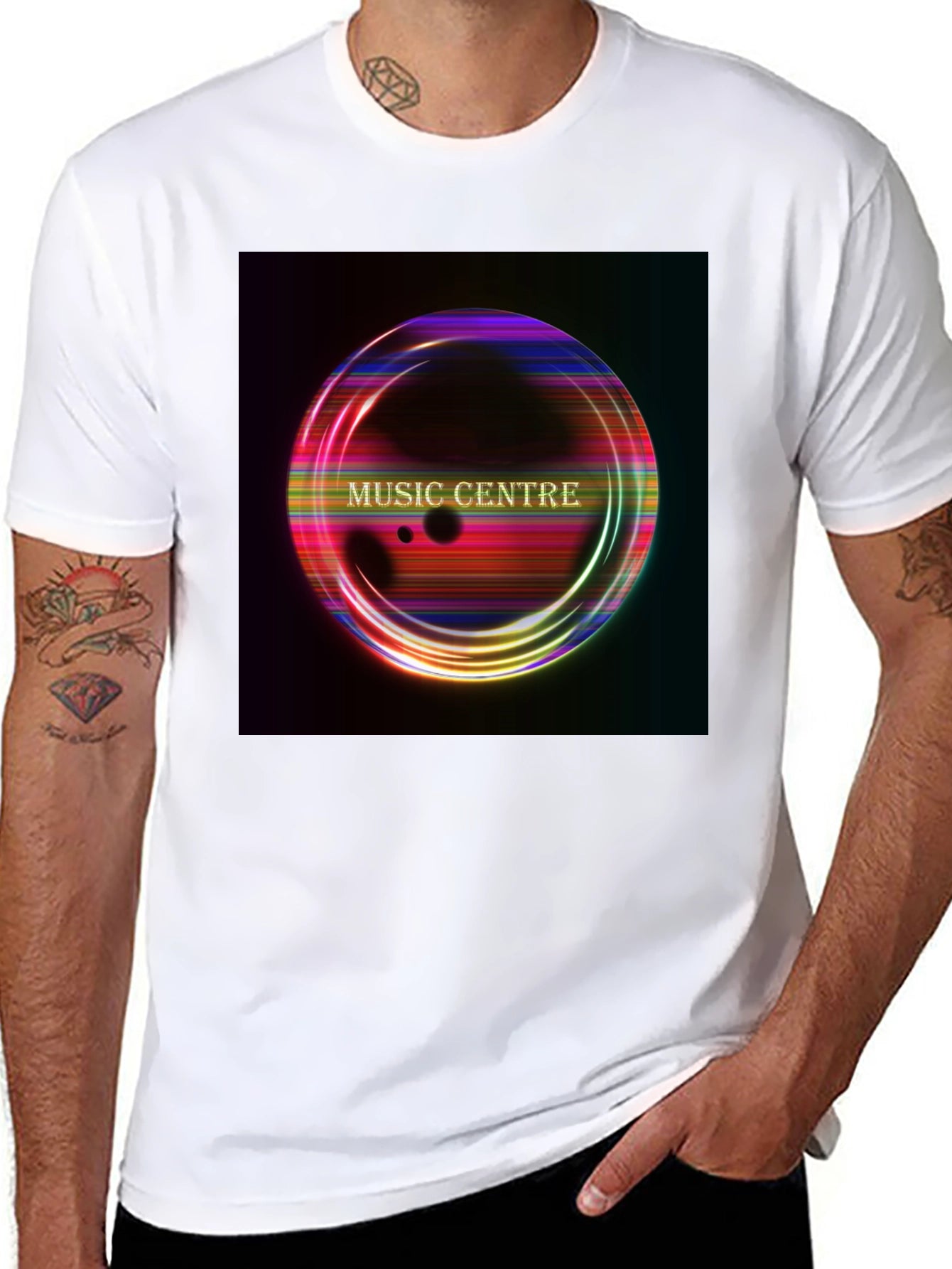 Music Centre Graphic Black T-Shirt