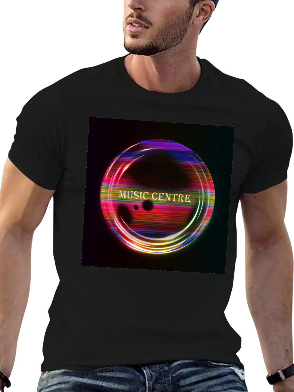 Music Centre Graphic Black T-Shirt