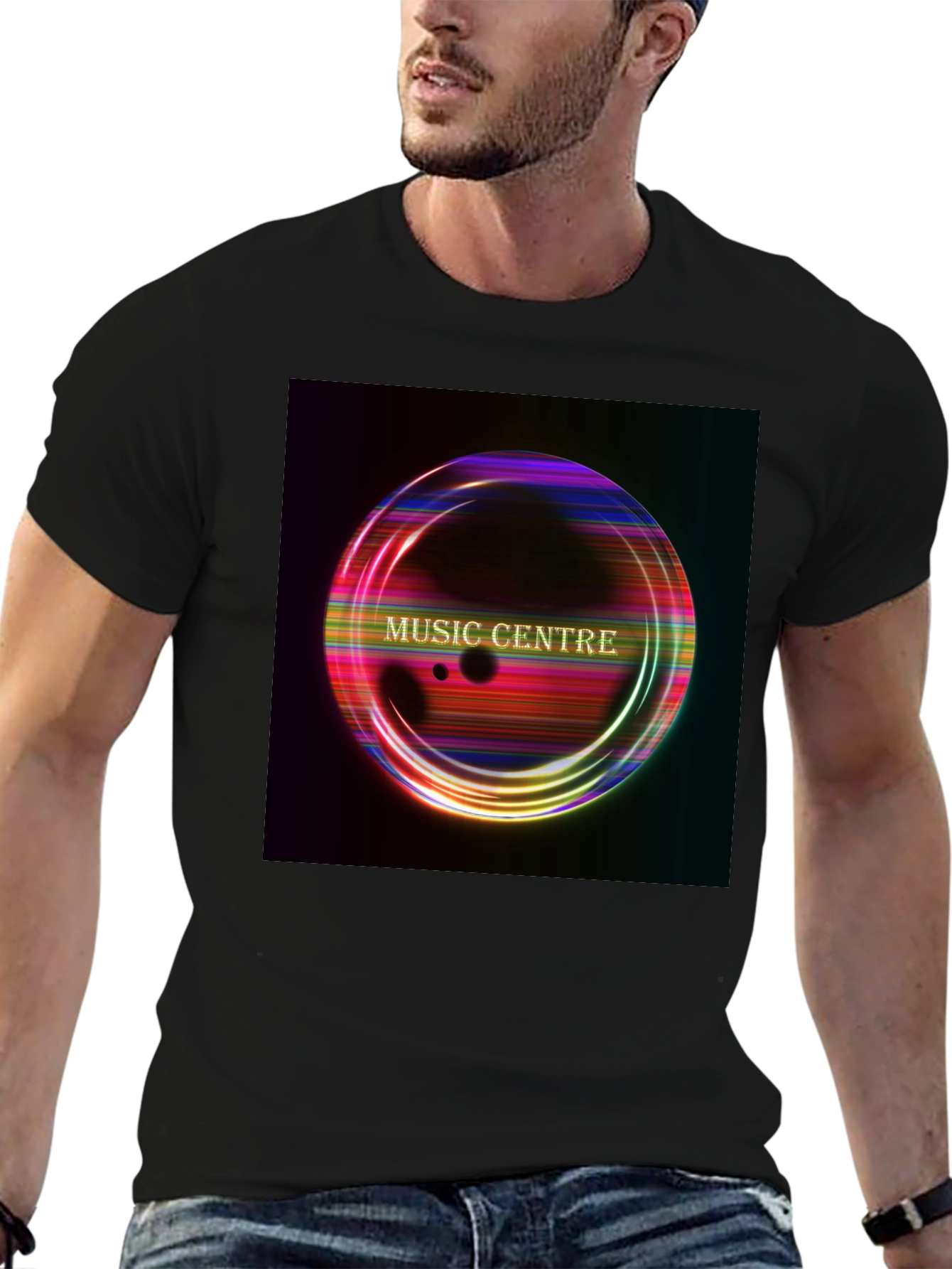 Music Centre Graphic Black T-Shirt