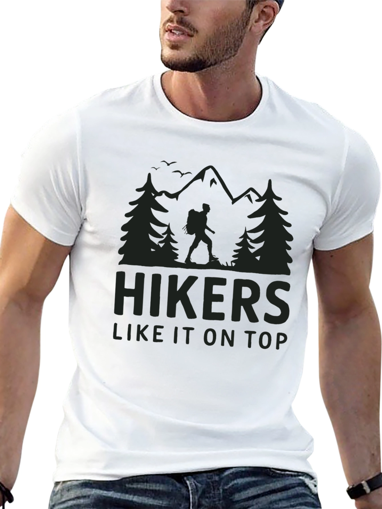 Hikers Like It On Top Graphic Tee