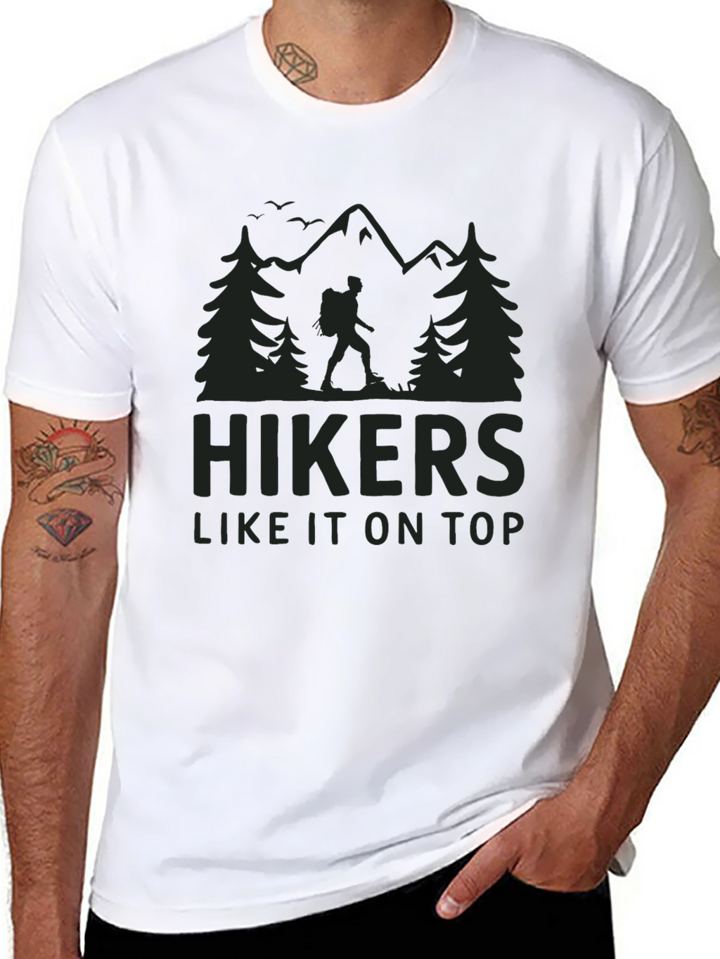 Hikers Like It On Top Graphic Tee
