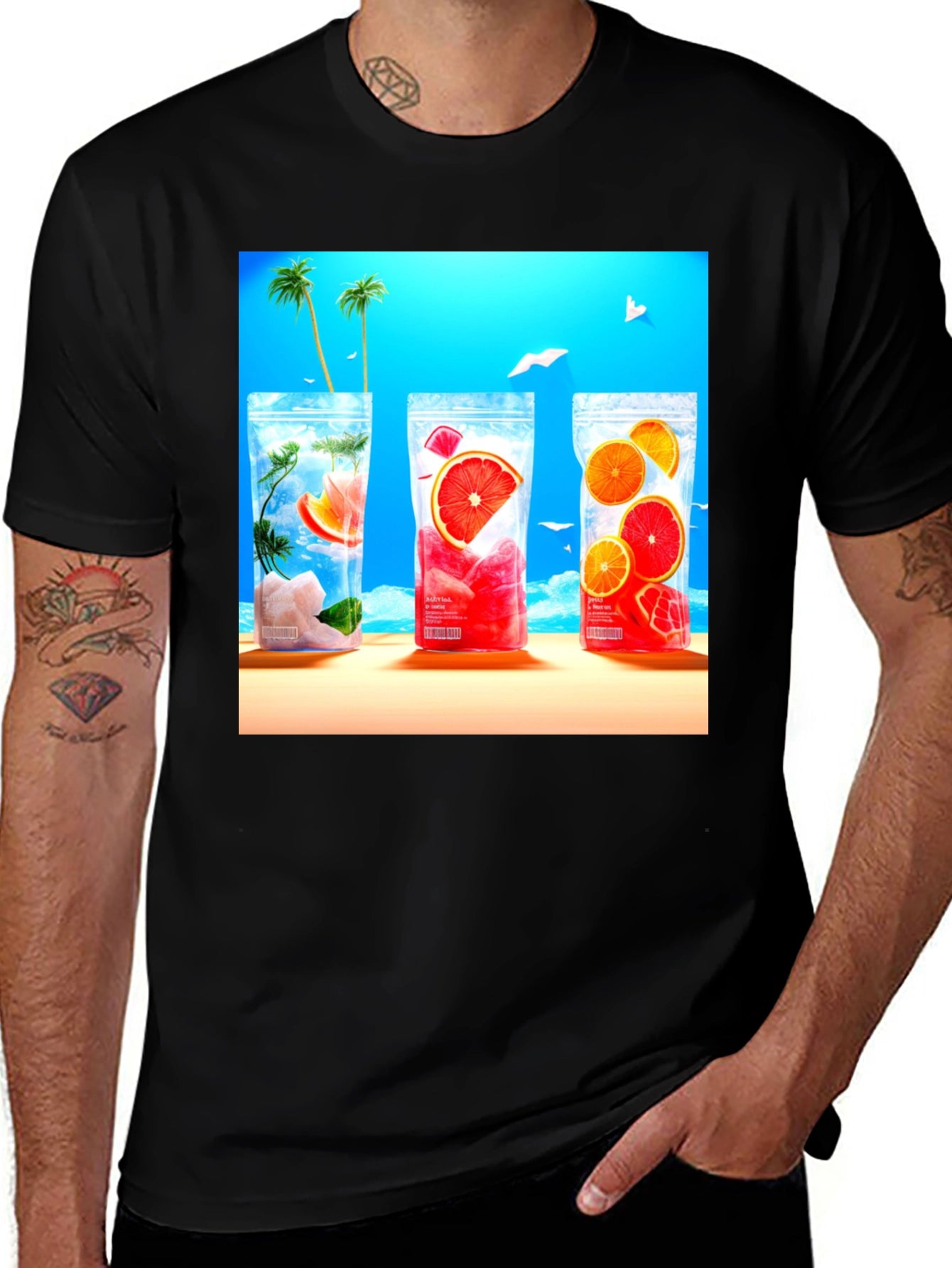 Tropical Drinks T-Shirt - Summer Ready!