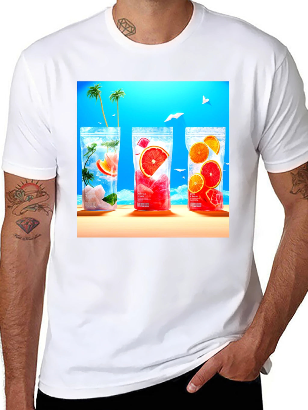 Tropical Drinks T-Shirt - Summer Ready!