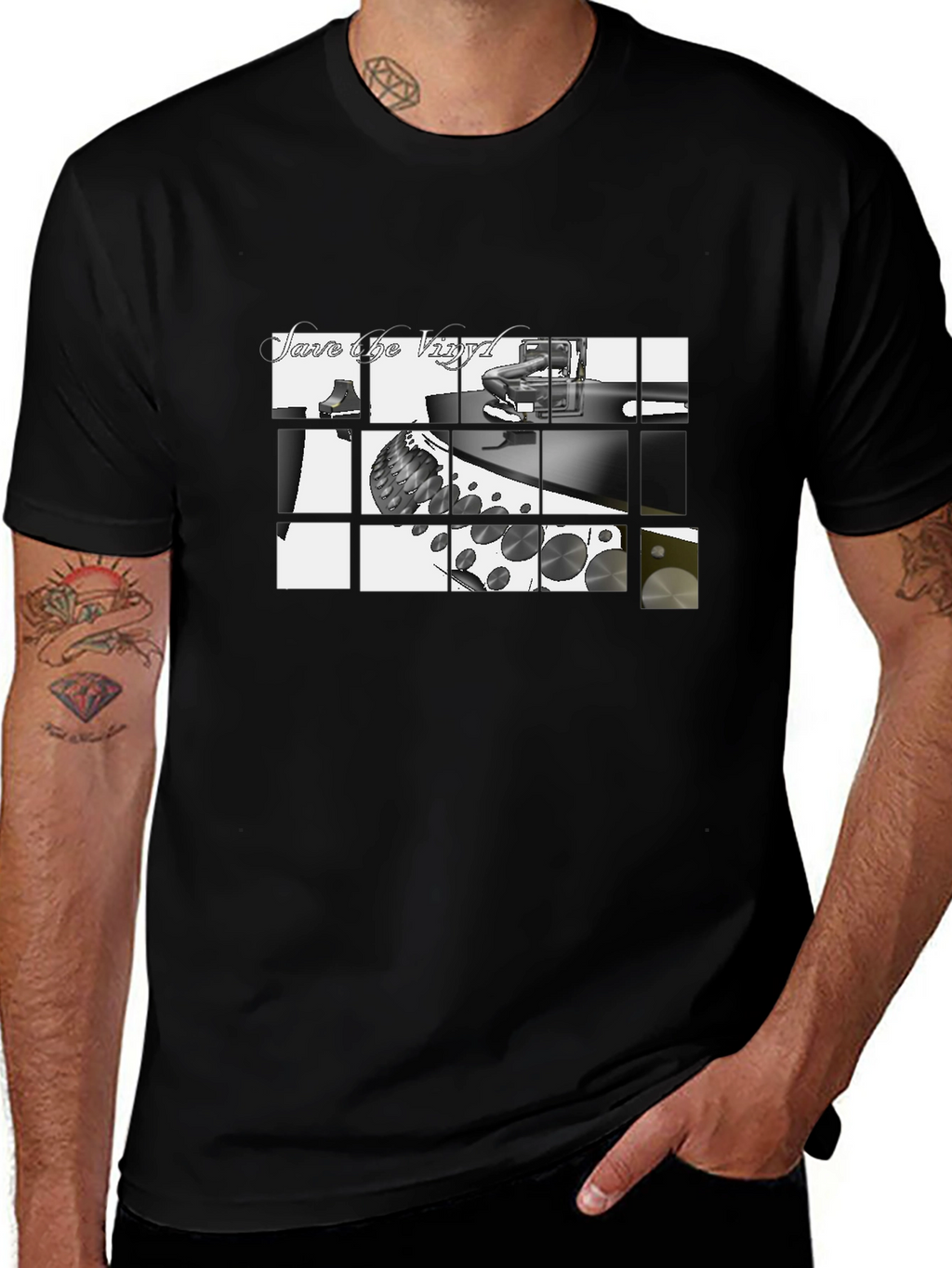 Save the Vinyl Black T-Shirt
