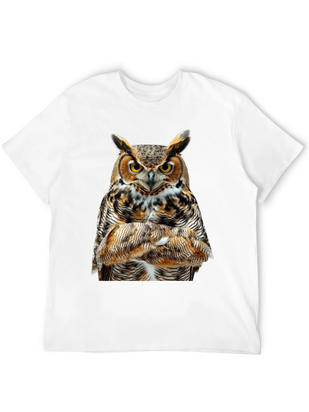 Owl Print Black T-Shirt