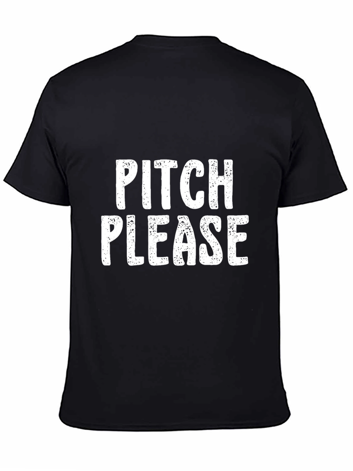 Pitch Please Funny Slogan Black T-Shirt
