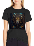 Lion King Graphic Tee - Stylish Artistic Design