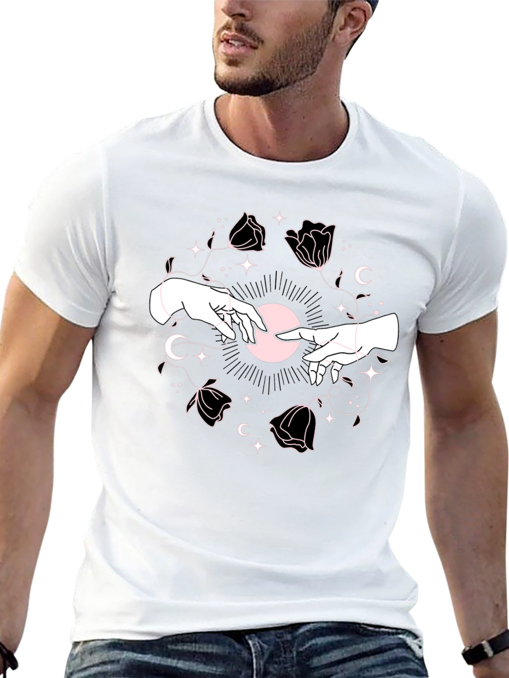 Mystic Hands Graphic Tee - Black Unisex T-Shirt