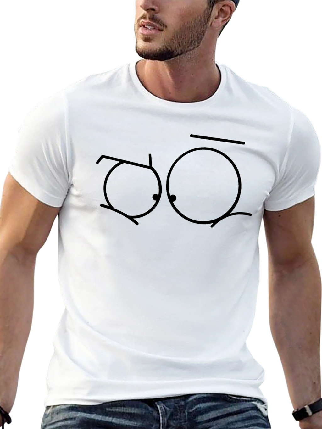 Unamused Face Black T-Shirt