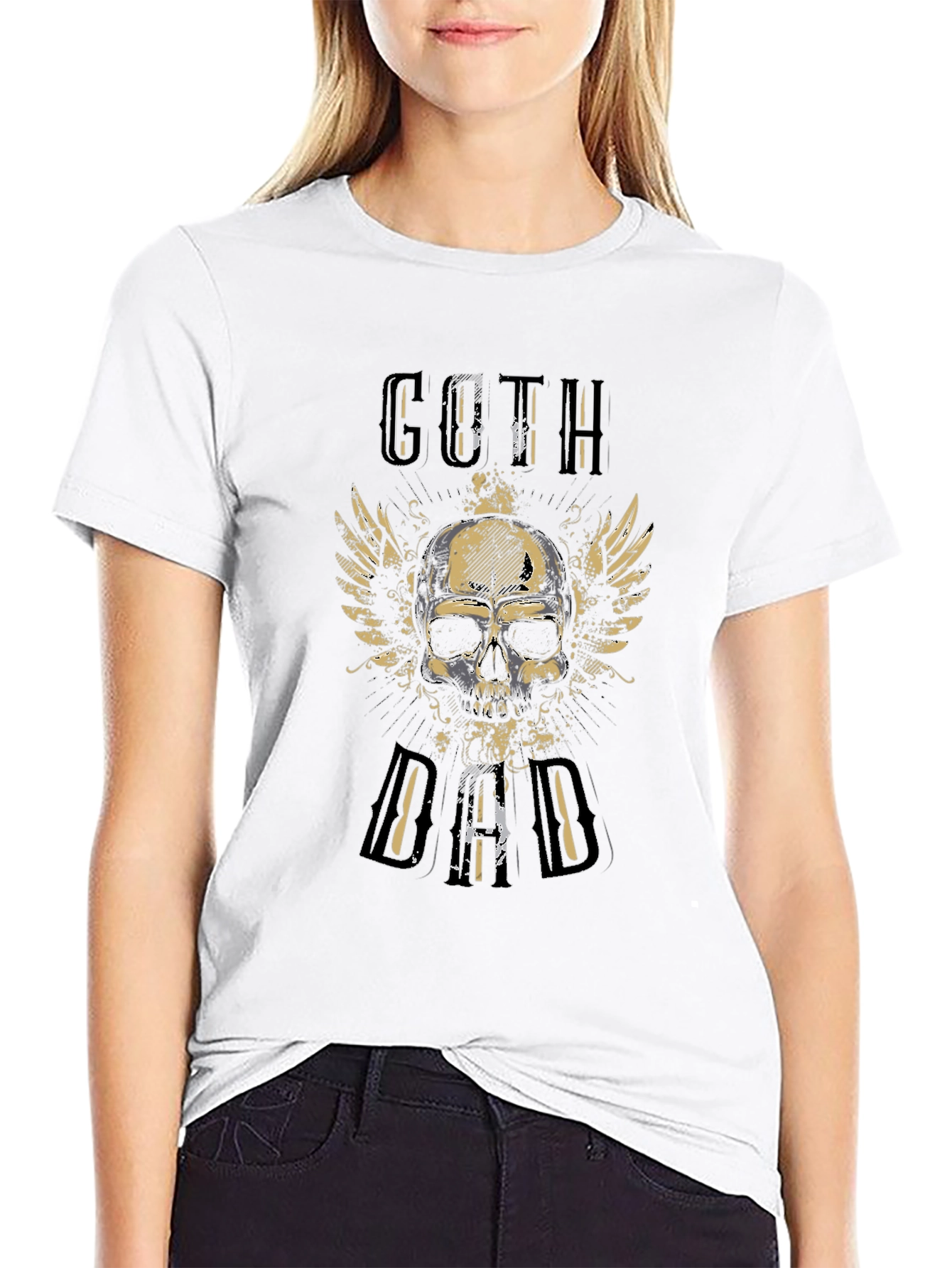 Goth Dad Skull Graphic Tee