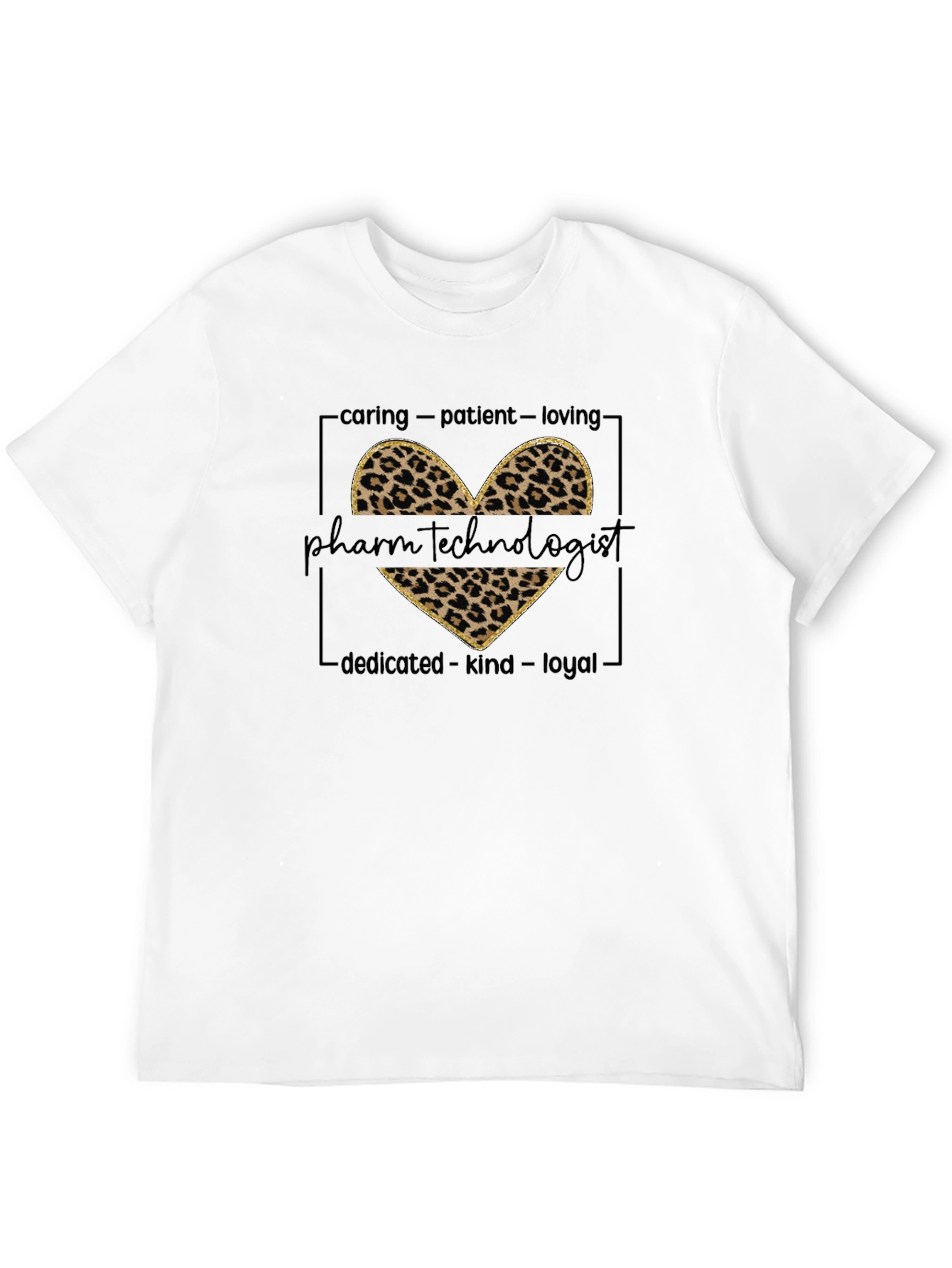 Pharm Tech Leopard Heart Graphic Tee
