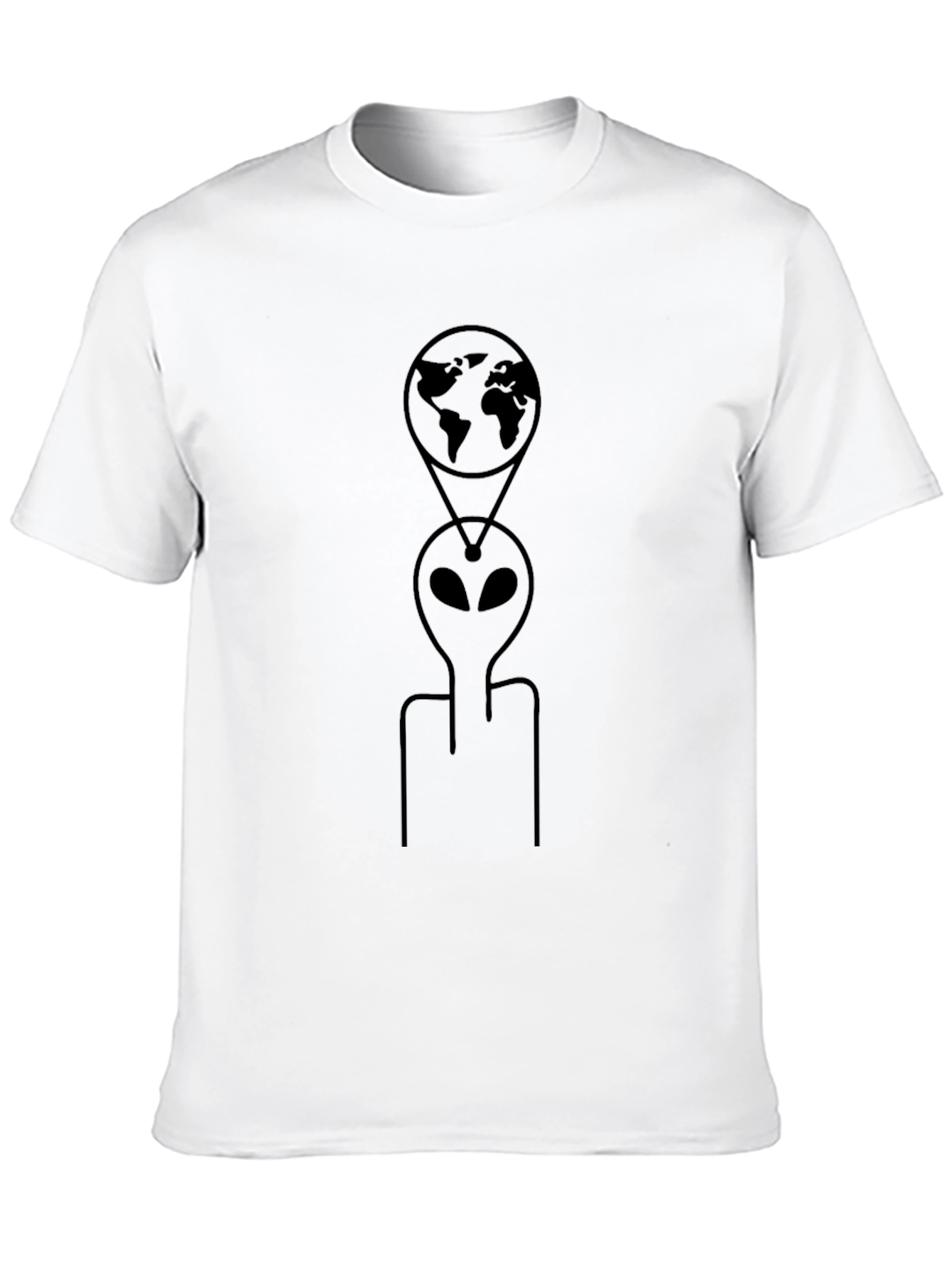 Alien Earth Graphic Tee - Black