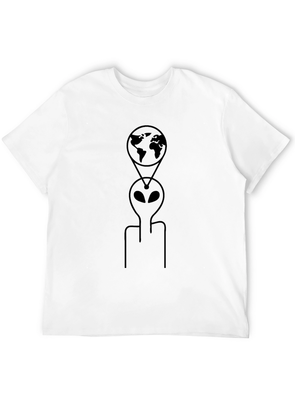 Alien Earth Graphic Tee - Black
