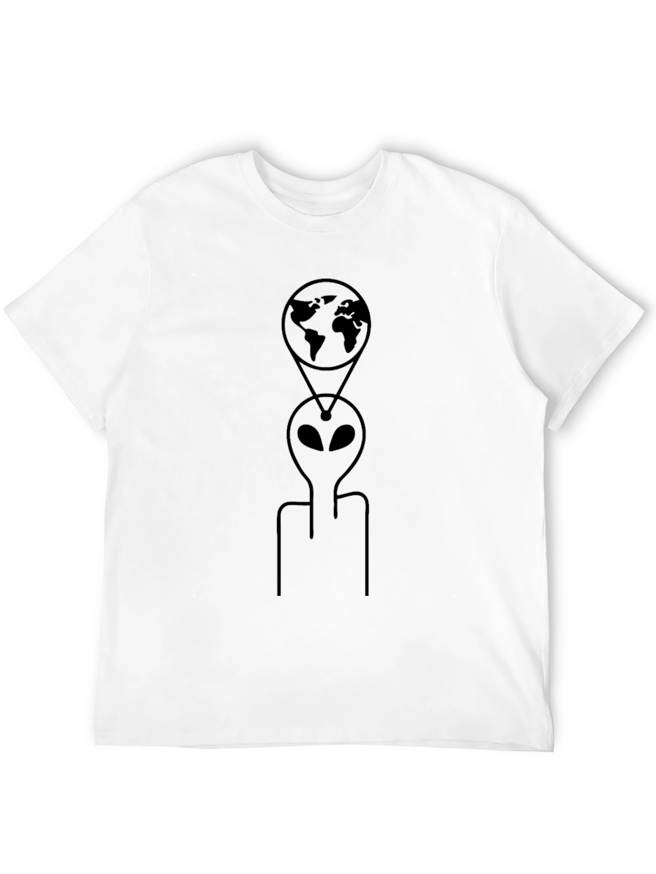 Alien Earth Graphic Tee - Black