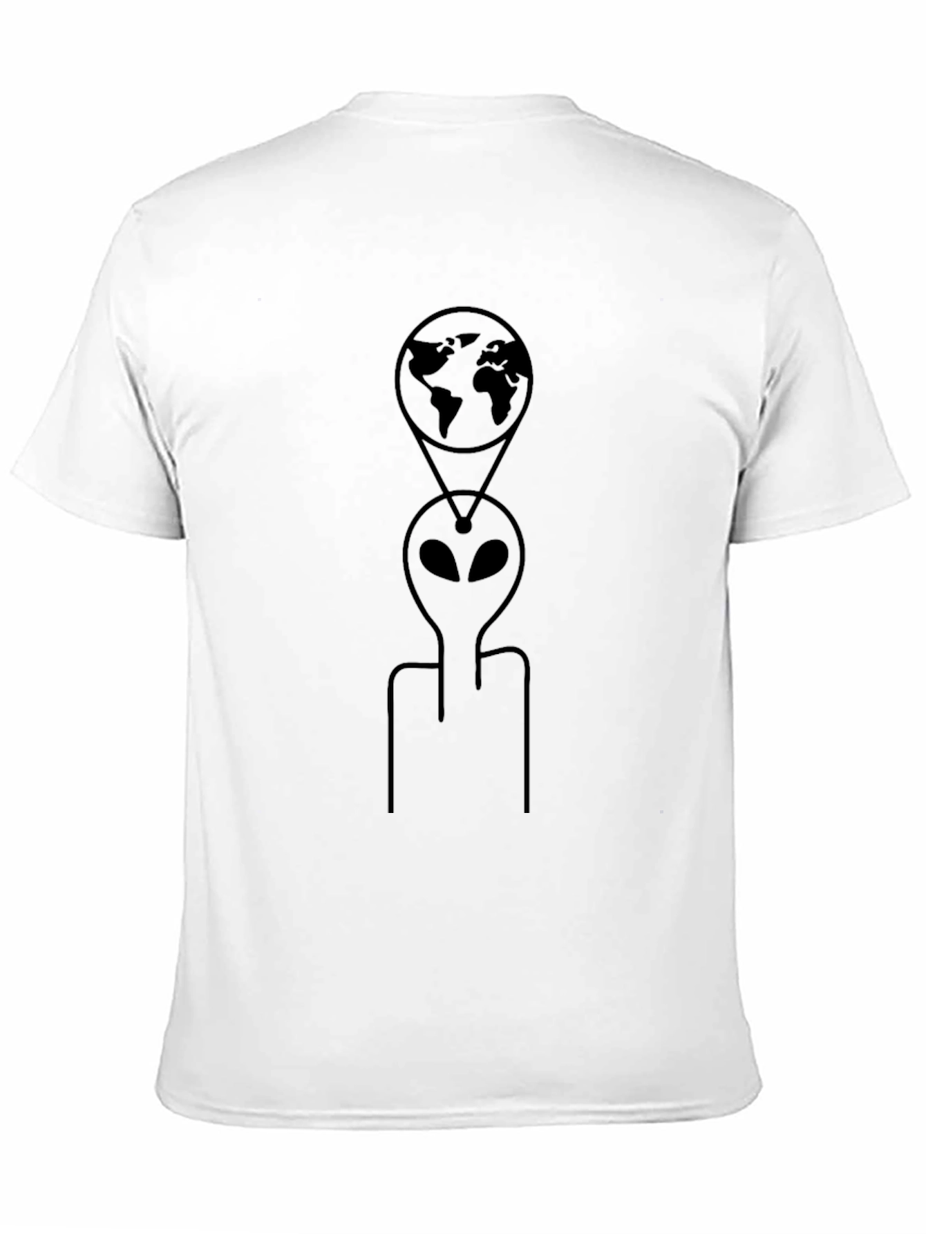 Alien Earth Graphic Tee - Black