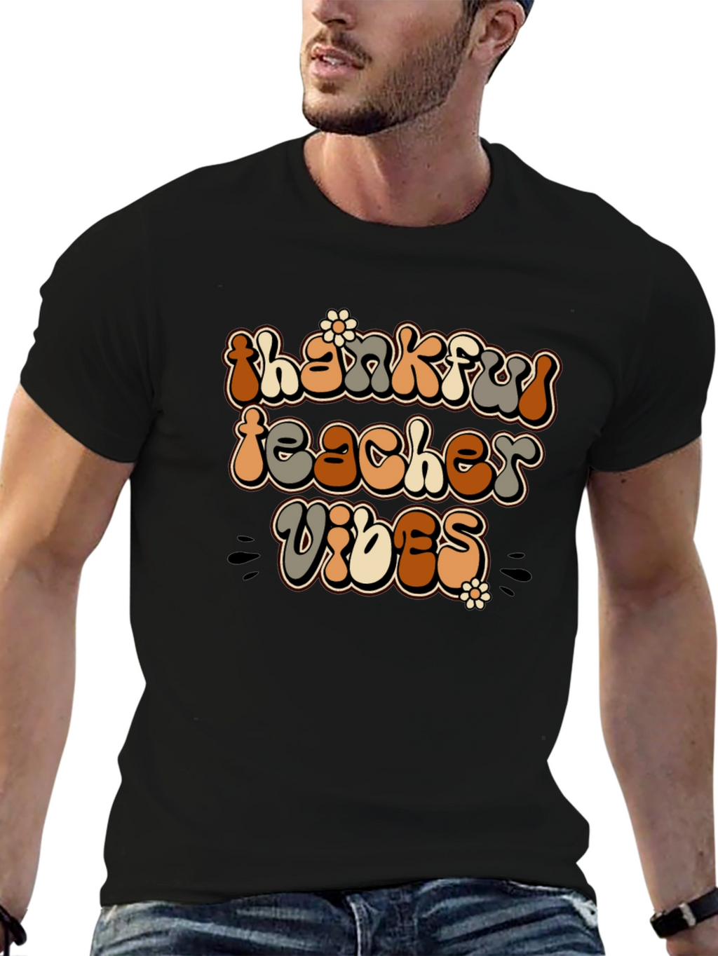 Thankful Teacher Vibes Graphic Tee