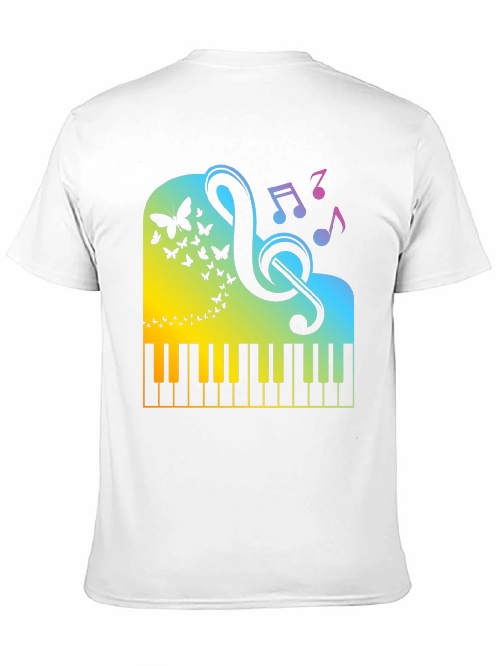 Piano Music Graphic Tee - Black
