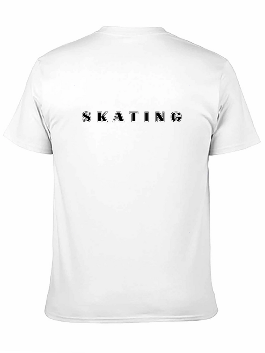 Skating Graphic Tee - Black Casual T-Shirt
