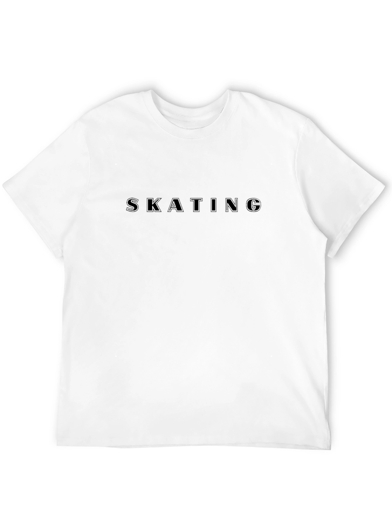 Skating Graphic Tee - Black Casual T-Shirt