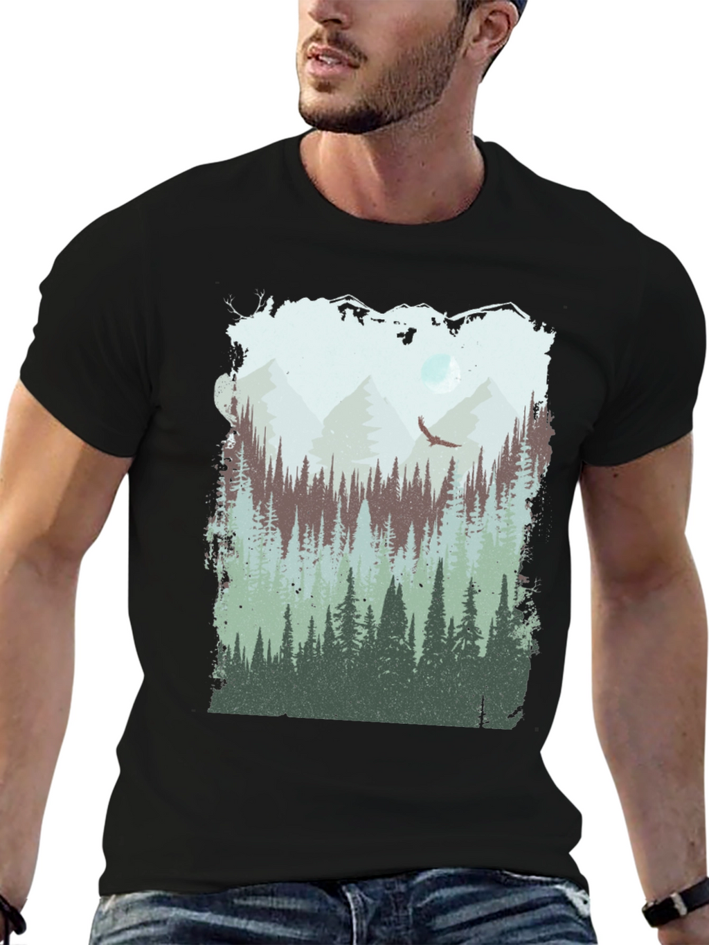 Nature Scene Graphic T-Shirt