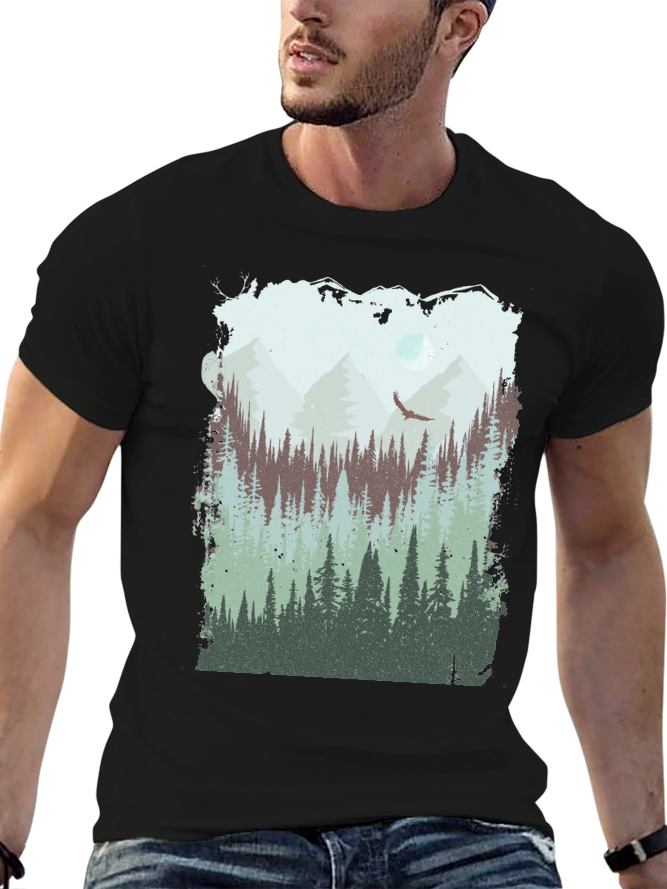 Nature Scene Graphic T-Shirt