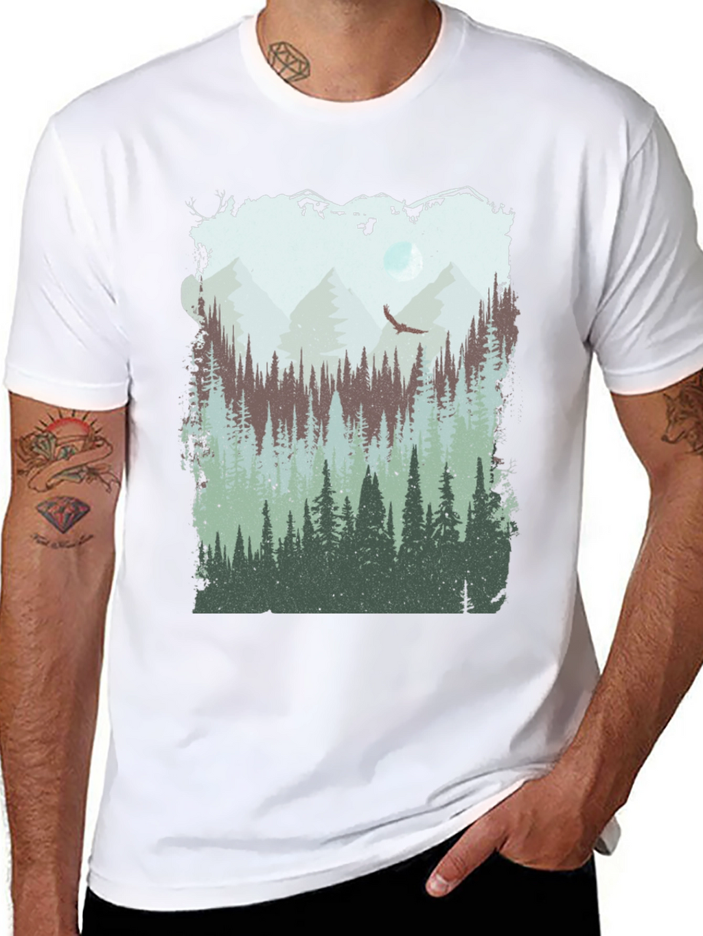 Nature Scene Graphic T-Shirt