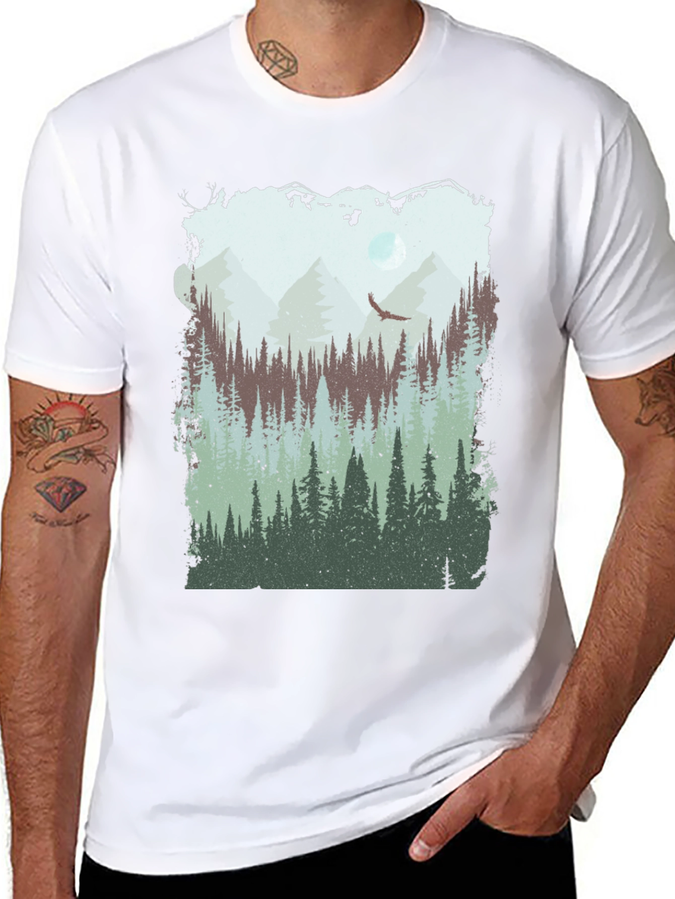 Nature Scene Graphic T-Shirt