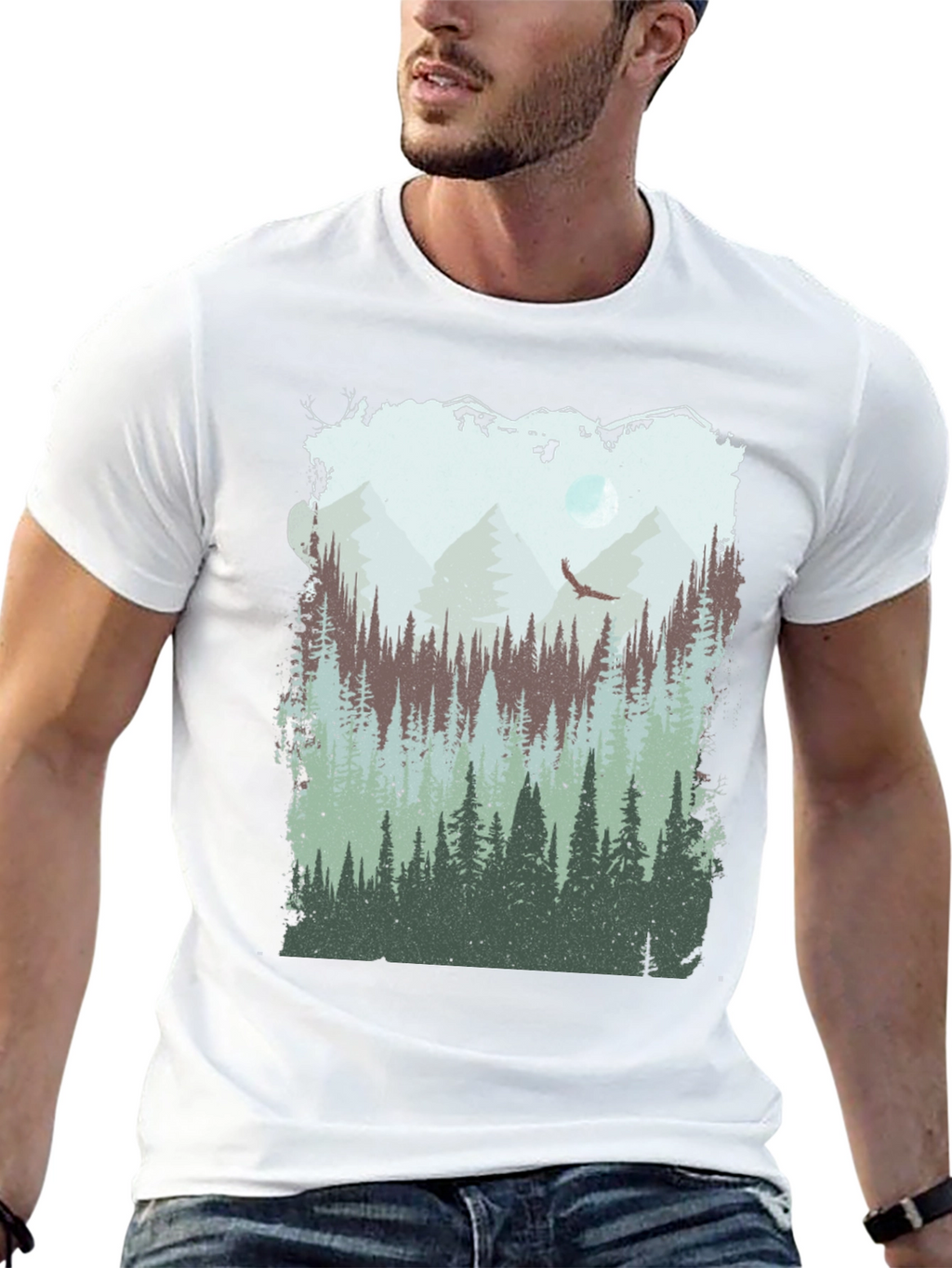 Nature Scene Graphic T-Shirt