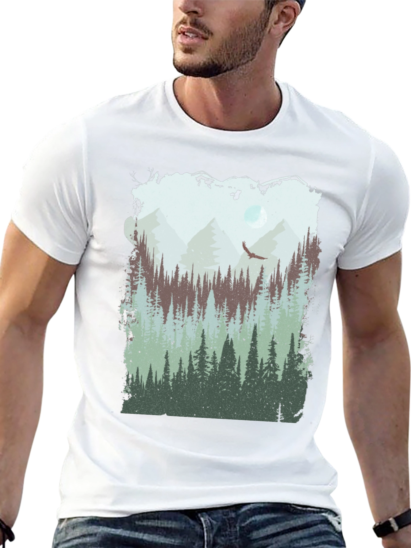 Nature Scene Graphic T-Shirt