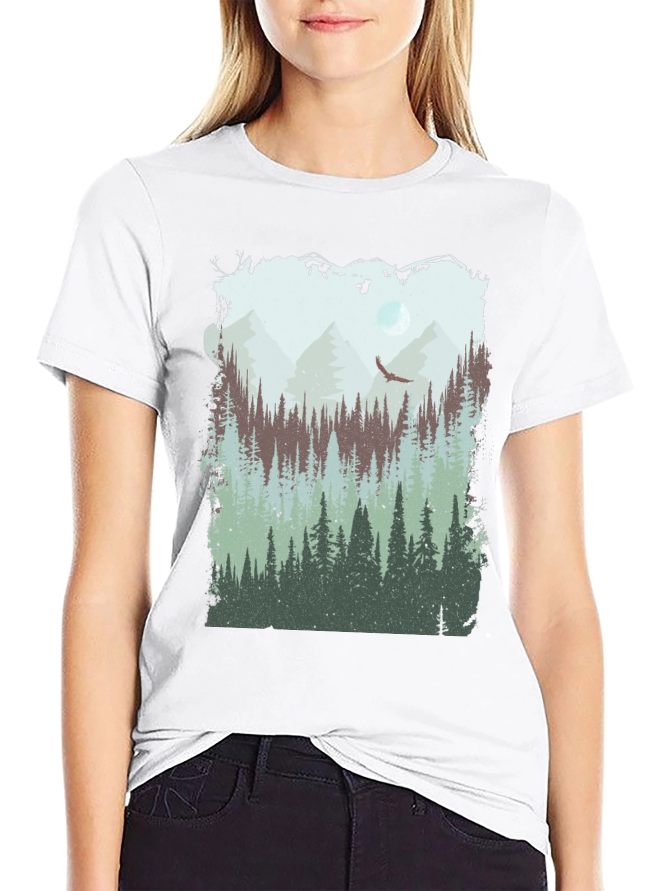 Nature Scene Graphic T-Shirt