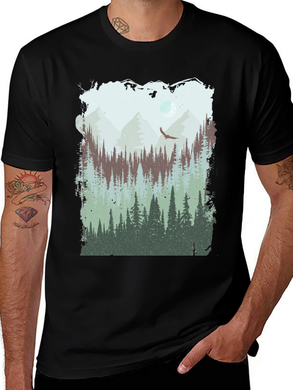 Nature Scene Graphic T-Shirt