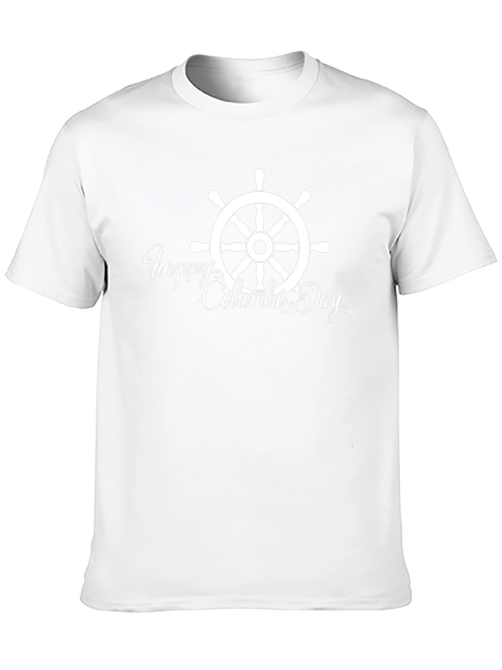 Columbus Day Ship Wheel Graphic Tee - Black