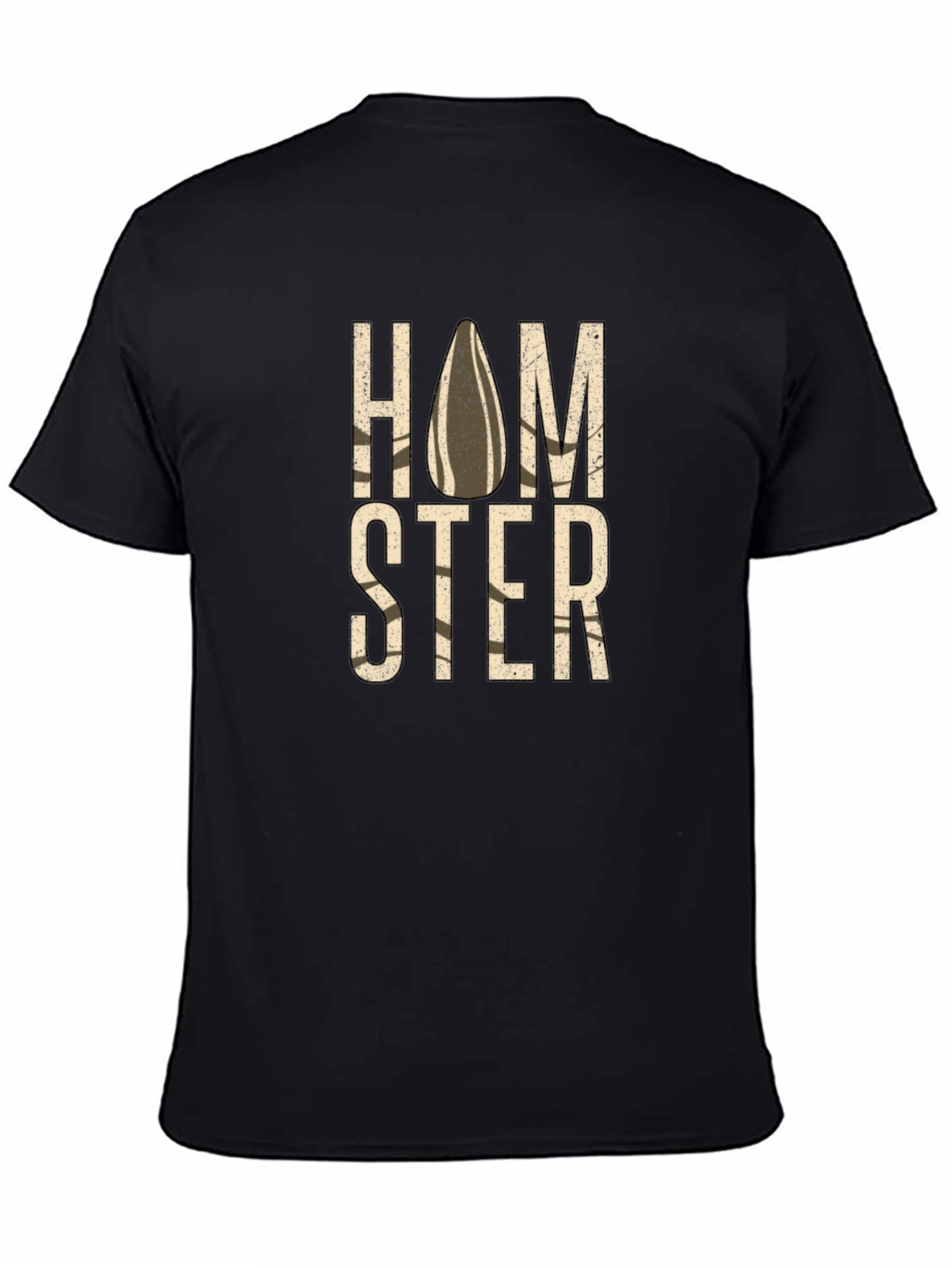 Homster Funny Graphic Tee - Black Cotton T-Shirt