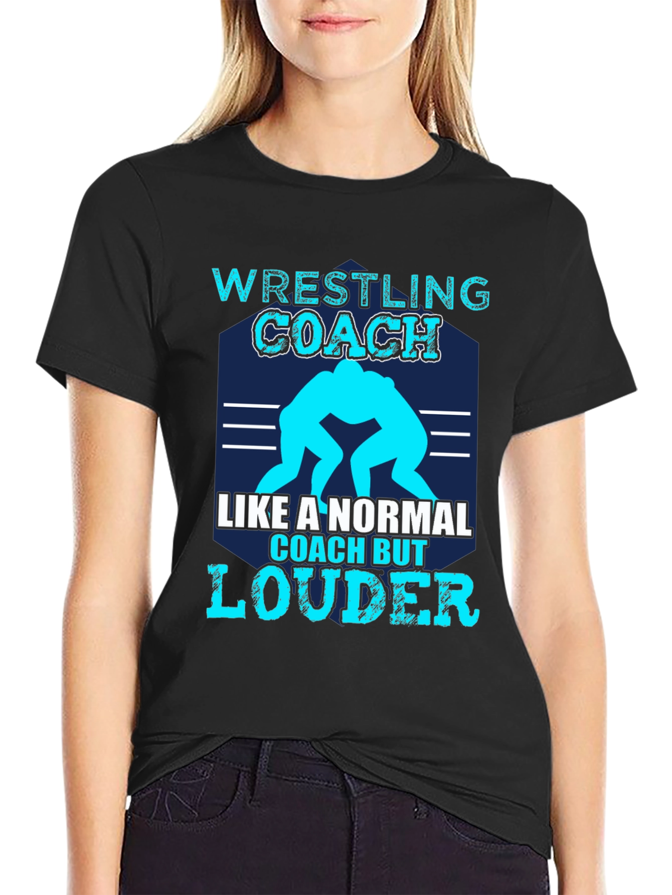 Wrestling Coach T-Shirt - Like a Normal Coach But Louder!